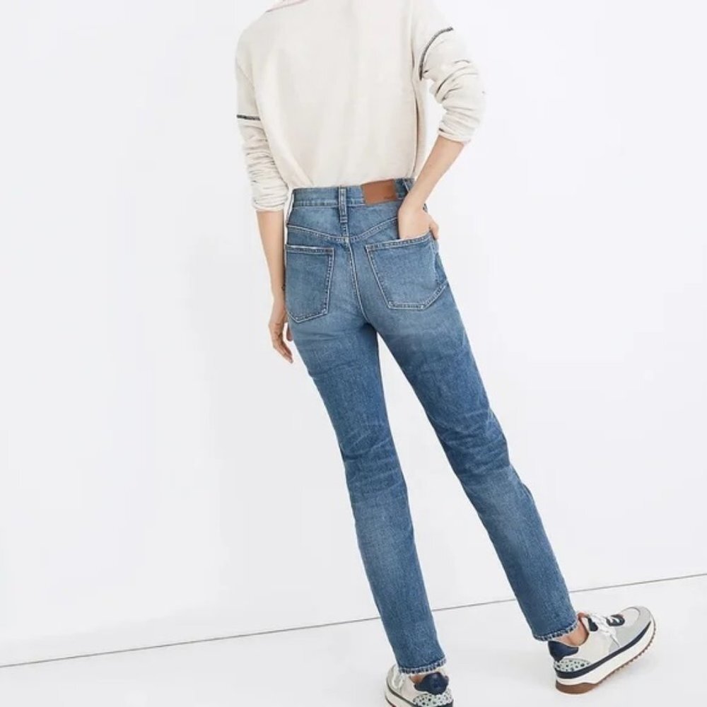 Madewell The Perfect Vintage Full Length Straight Jean‎ in Sanderson Wash 25 - Picture 2 of 12